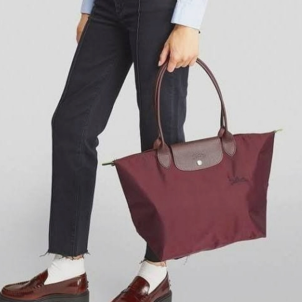 Longchamp Le Pliage in Plum/Deep Purple - Large